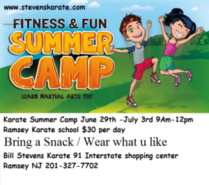 Karate summer camp ramsey nj